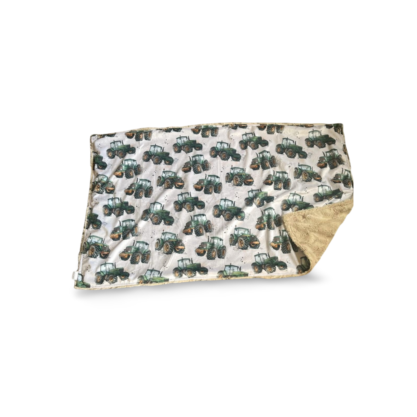 Green tractor beige back