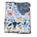 Farm Faces Baby Blanket