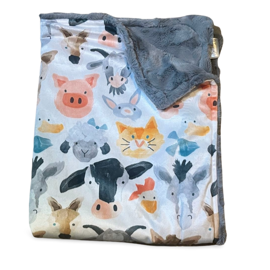 Farm Faces Baby Blanket