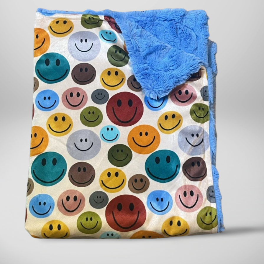 Smiles Rainbow Baby Blanket