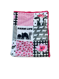Farm Life Cows Pink Blanket