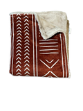 Mud cloth rust color cream back